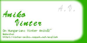 aniko vinter business card